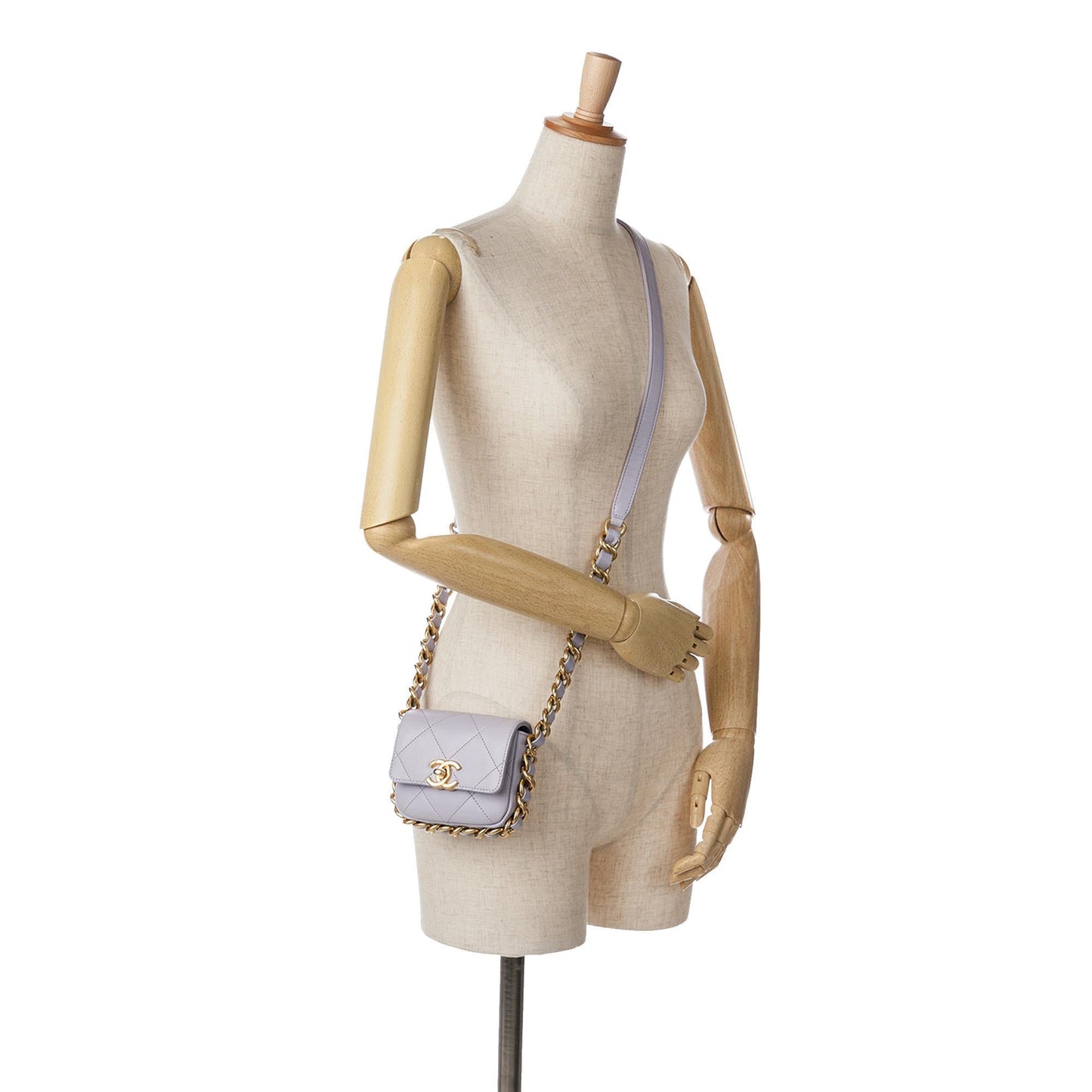 Chanel Mini Quilted Calfskin Framing Chain Flap (SHG-5dGD0i)