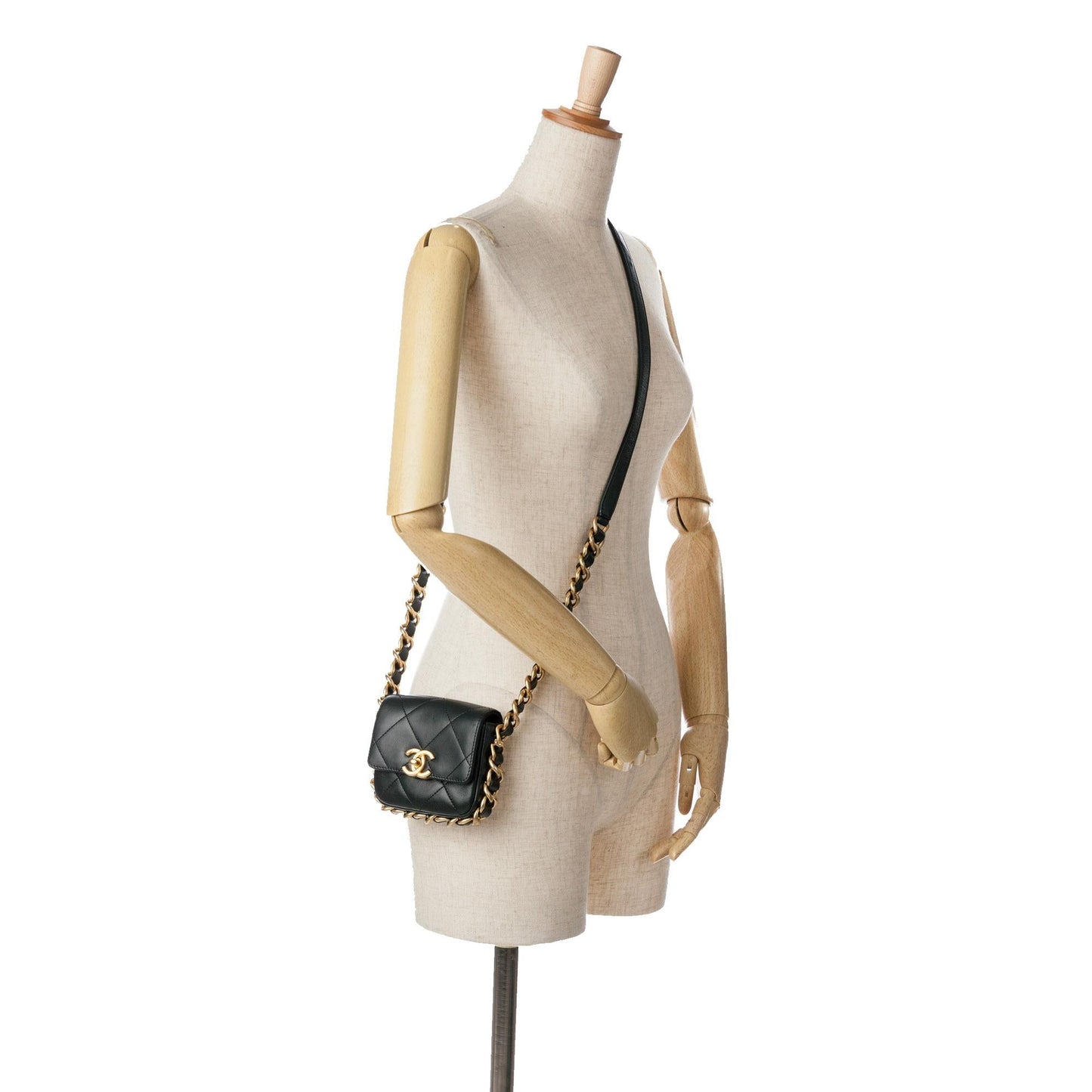 Chanel Mini Quilted Calfskin Framing Chain Flap (SHG-Igp1oA)