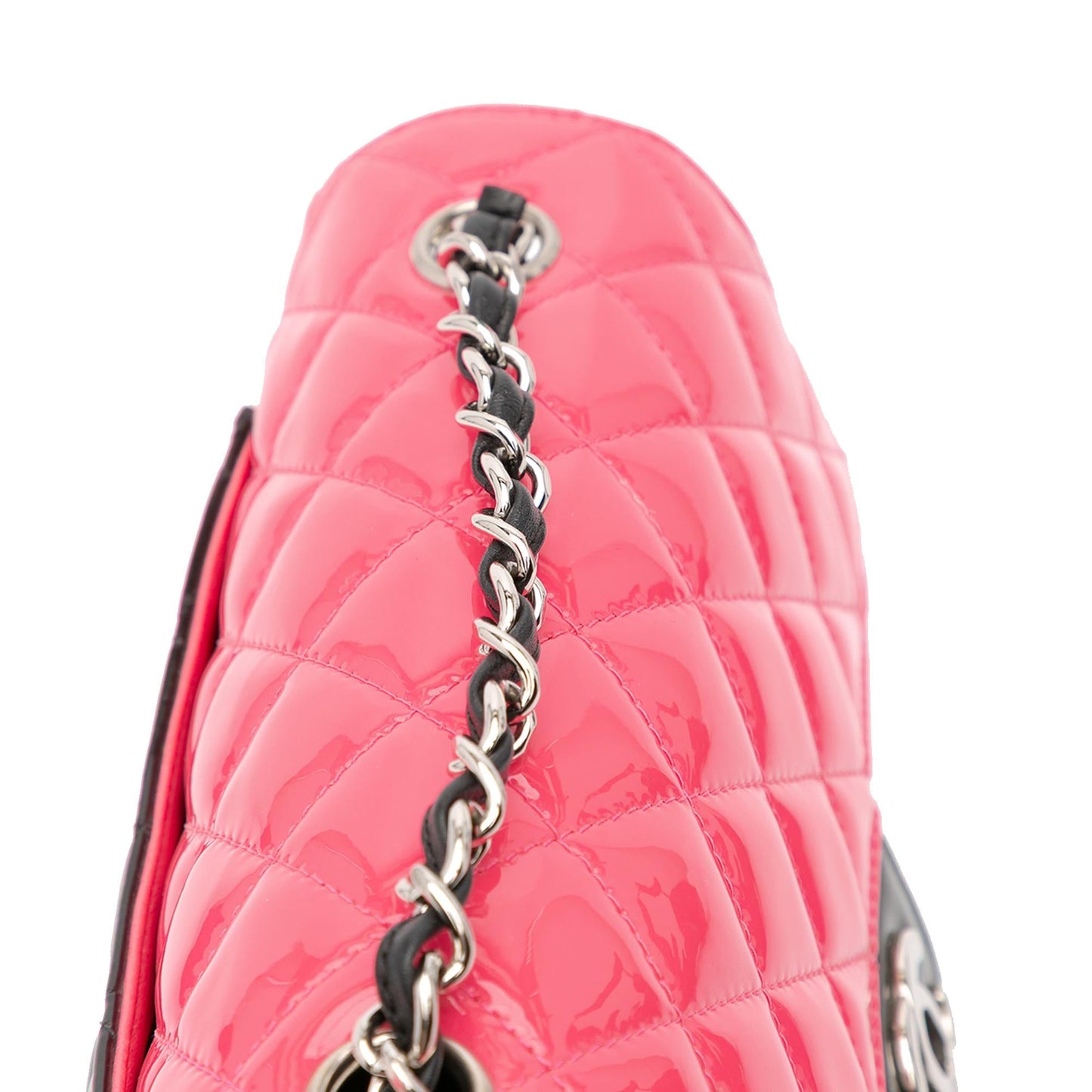 Chanel Mini Rectangular Bicolor Patent Leather Flap Bag
