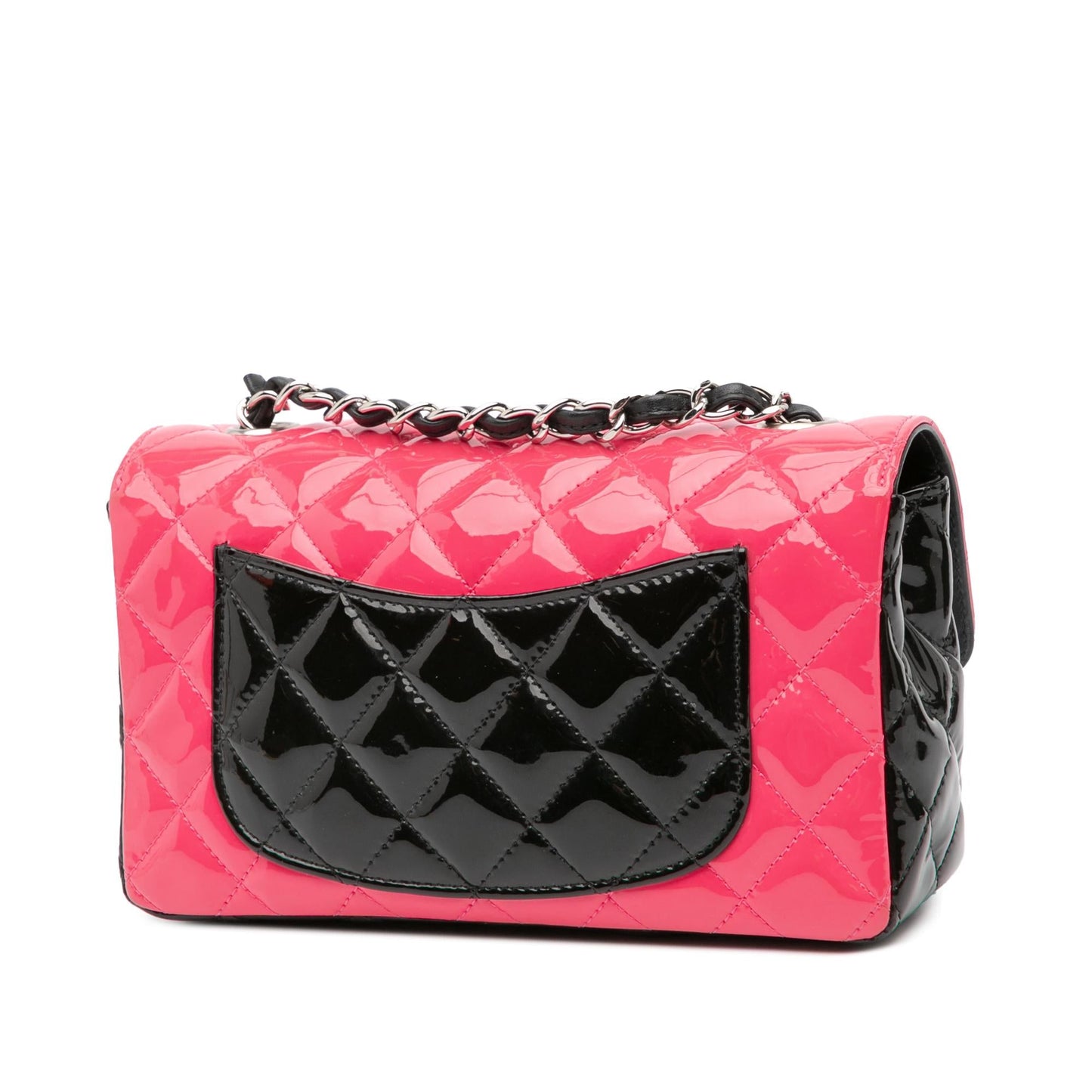 Chanel Mini Rectangular Bicolor Patent Leather Flap Bag
