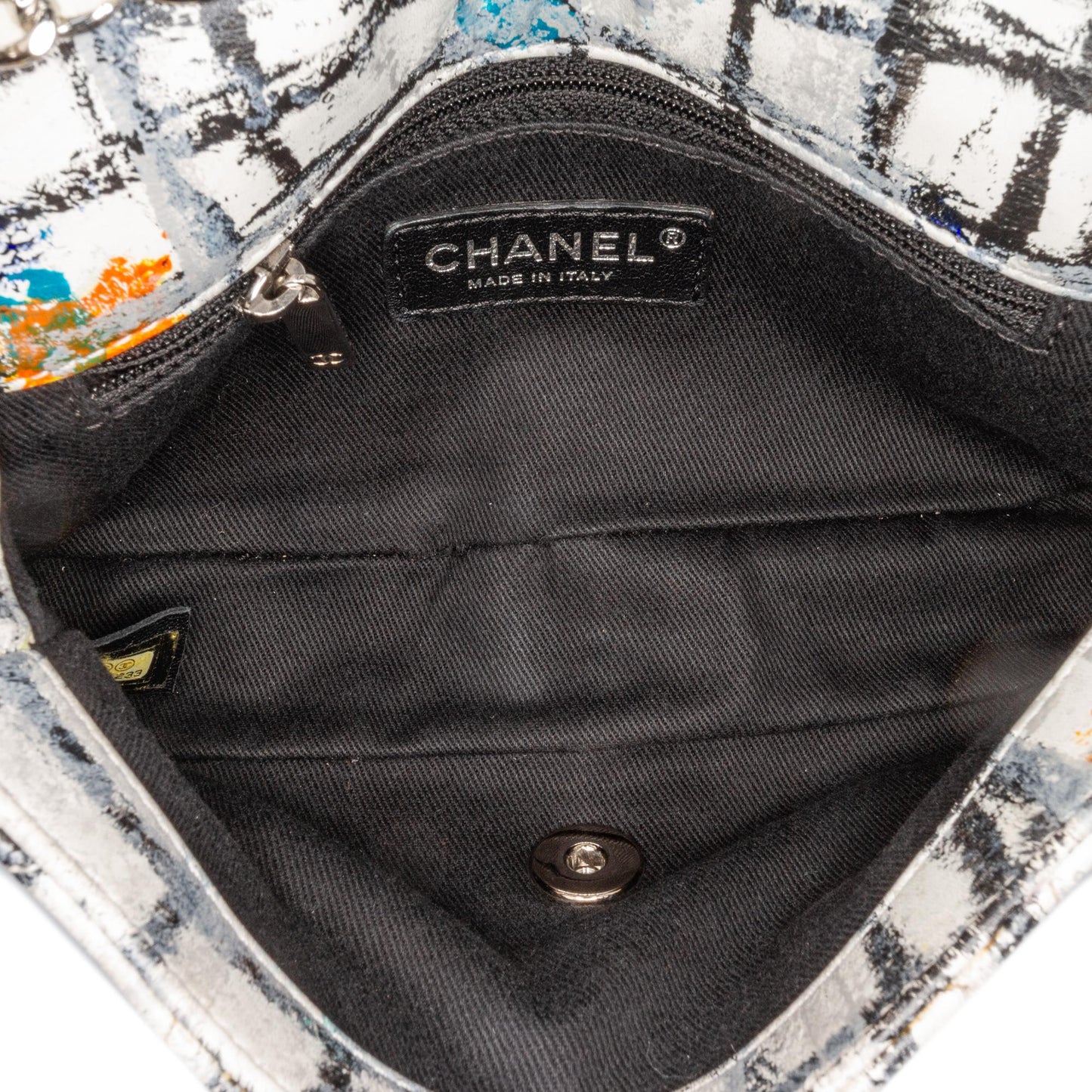 Chanel Mini Rectangular Calfskin Hand Painted Graffiti Flap