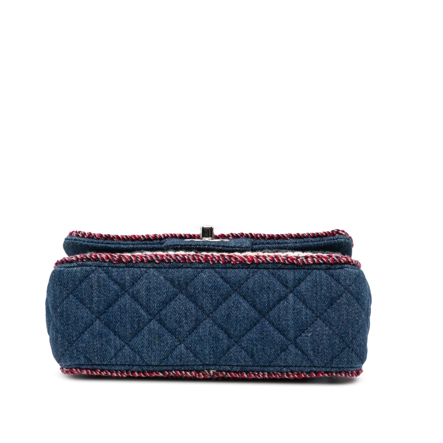 Chanel Mini Rectangular Classic Denim Tweed Framed Single Flap
