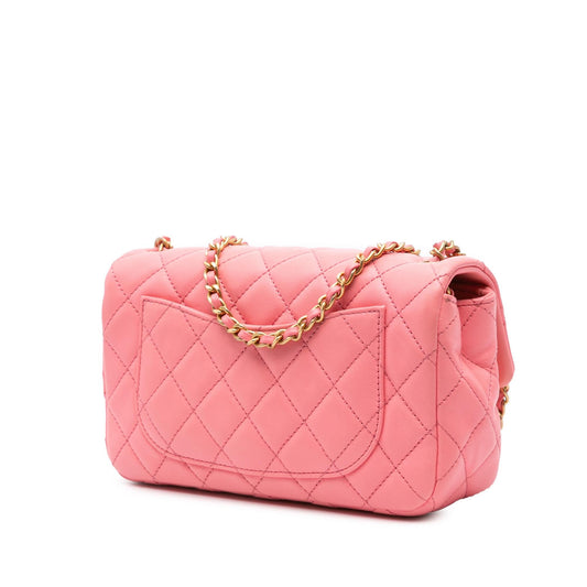 Chanel Mini Rectangular Classic Lambskin Pearl Crush Single Flap