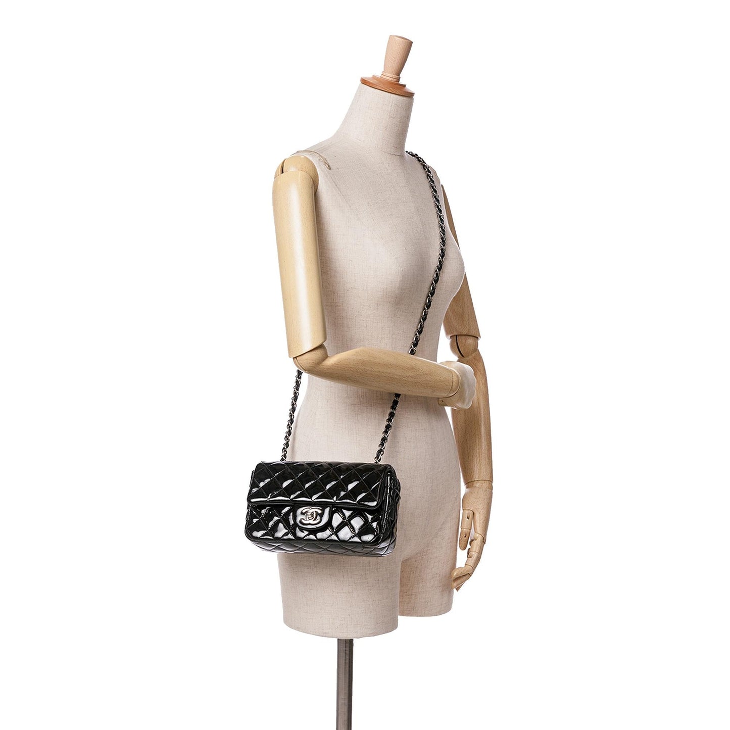 Chanel Mini Rectangular Classic Patent Single Flap
