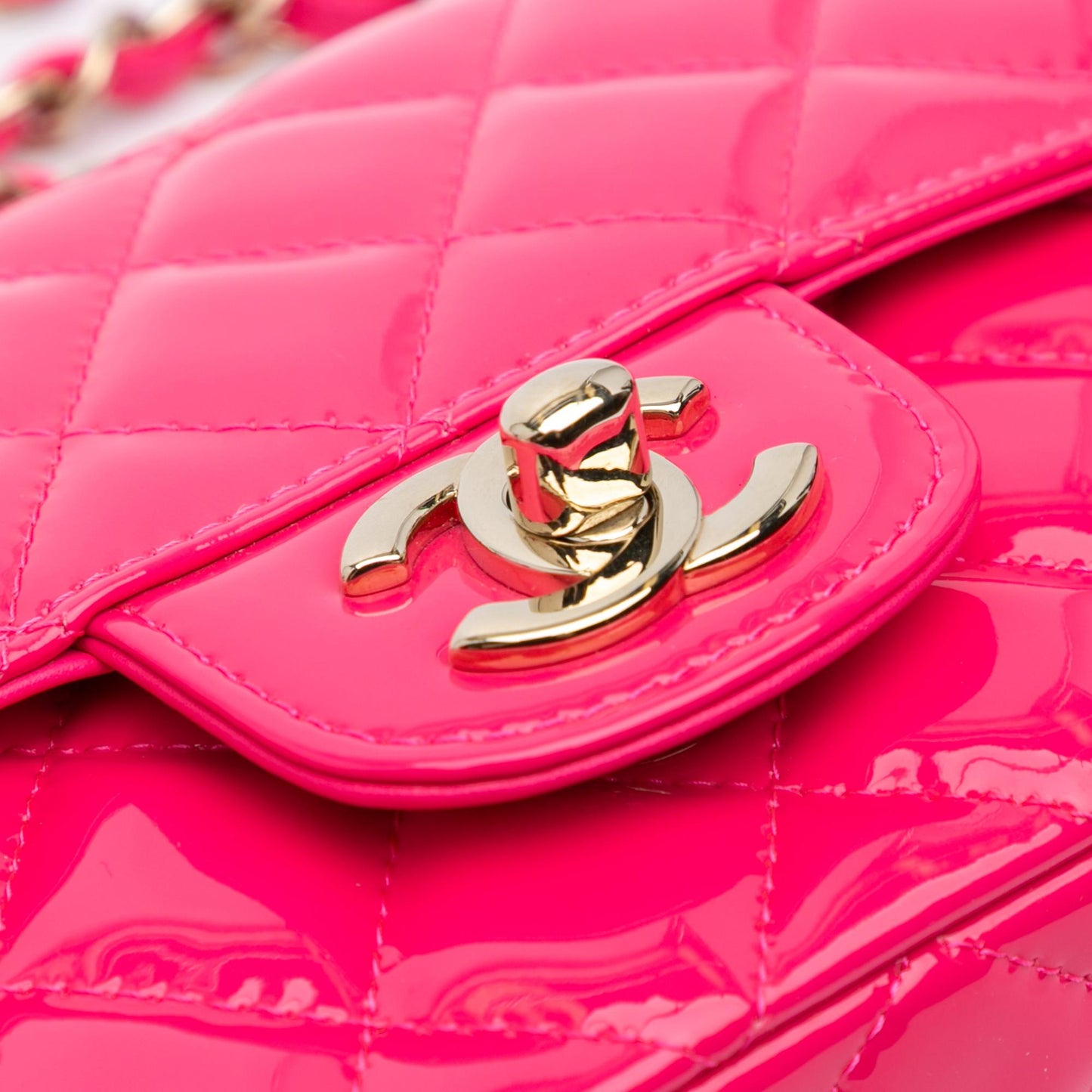 Chanel Mini Rectangular Classic Patent Single Flap