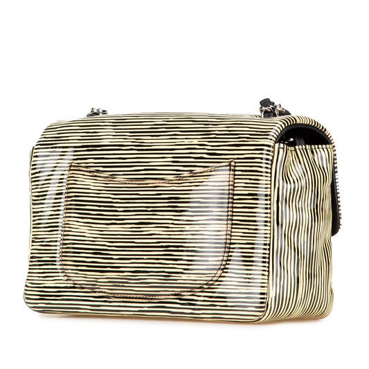 Chanel Mini Rectangular Classic Patent Striped Single Flap