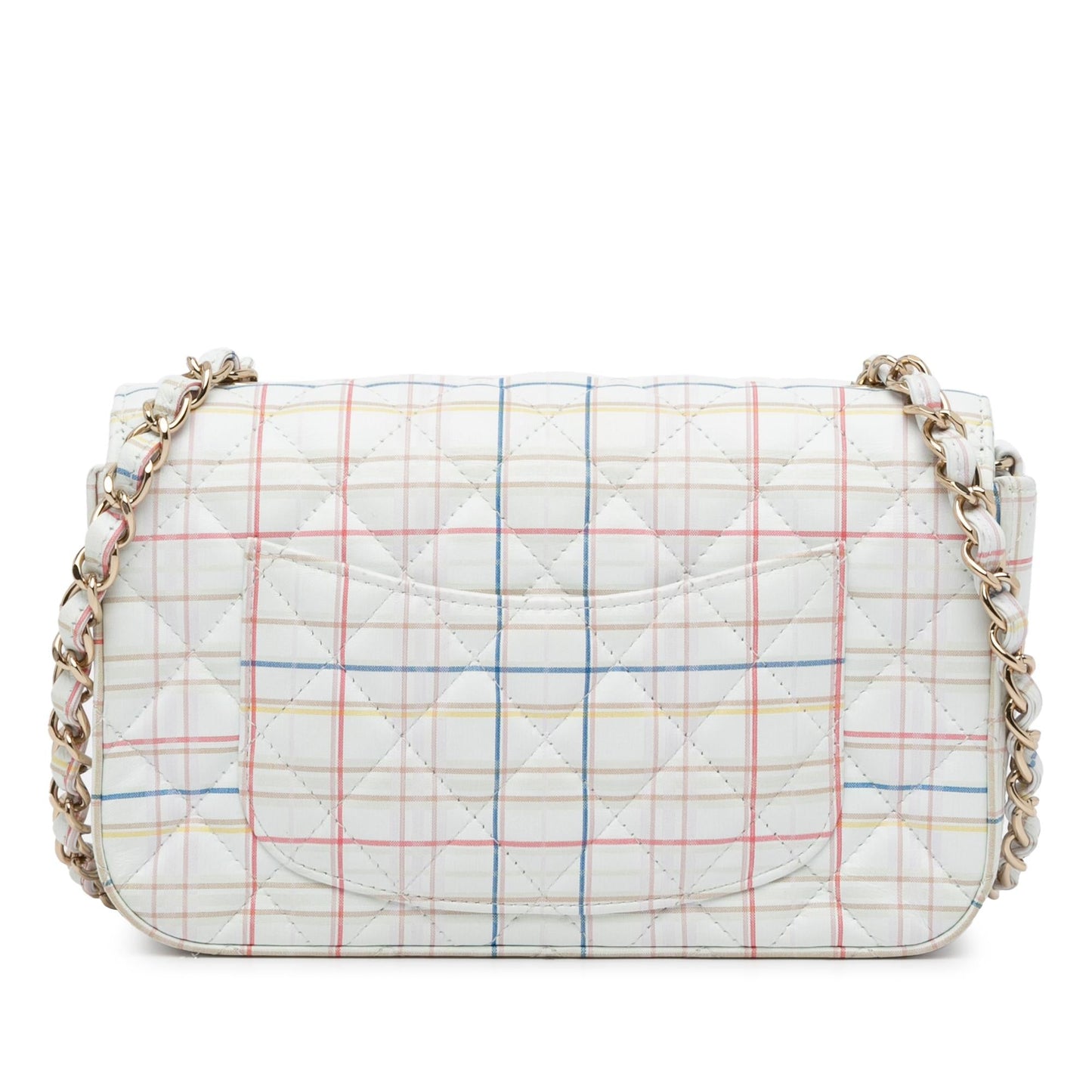 Chanel Mini Rectangular Classic Printed Calfskin Single Flap (SHG-7Swy1g)