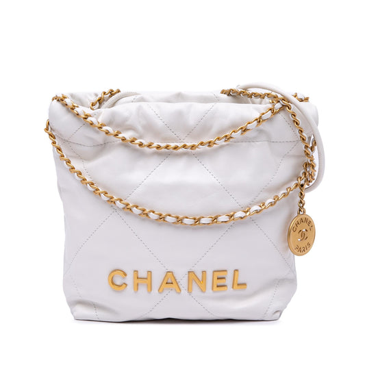 Chanel Mini Shiny Calfskin 22 Hobo