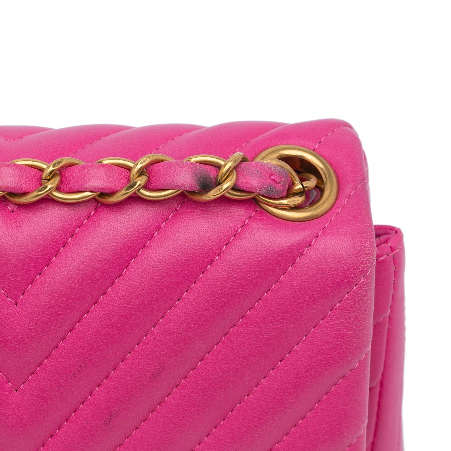 Chanel Mini Square Classic Chevron Lambskin Flap
