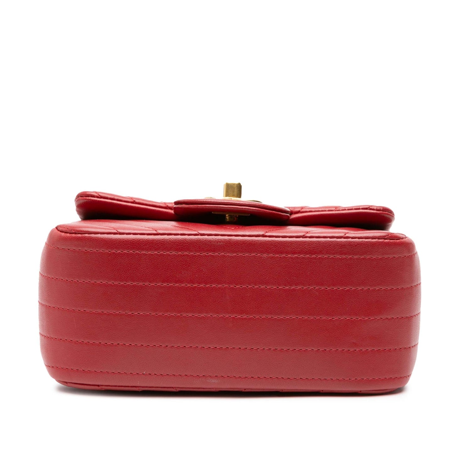 Chanel Mini Square Classic Chevron Lambskin Single Flap