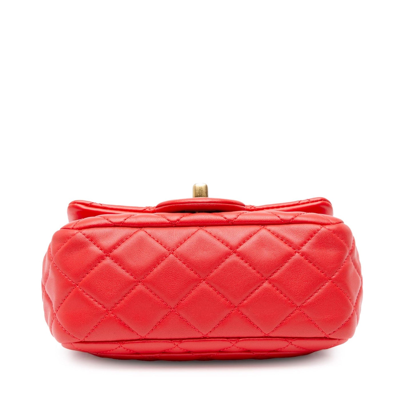 Chanel Mini Square Classic Lambskin Pearl Crush Flap