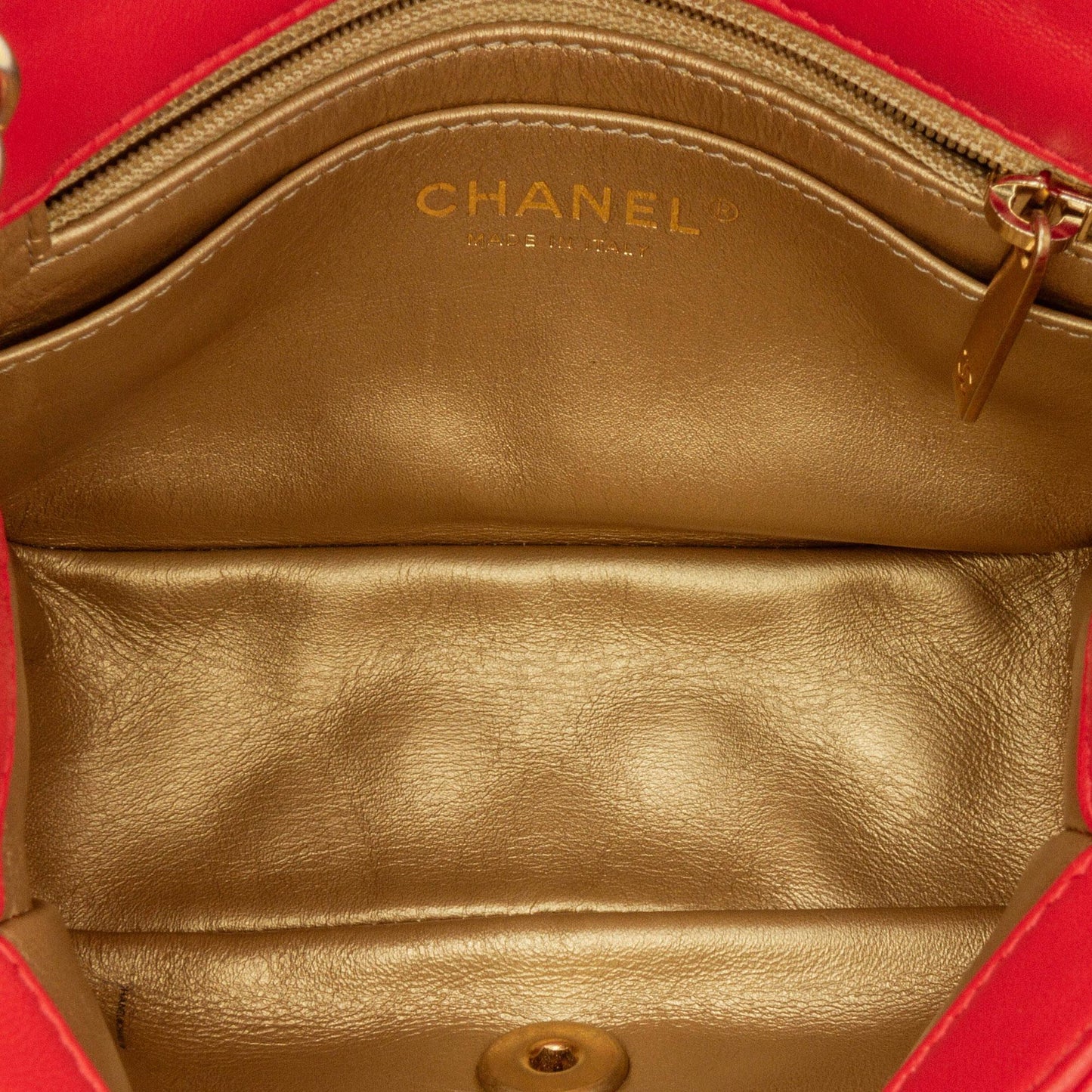 Chanel Mini Square Classic Lambskin Pearl Crush Flap