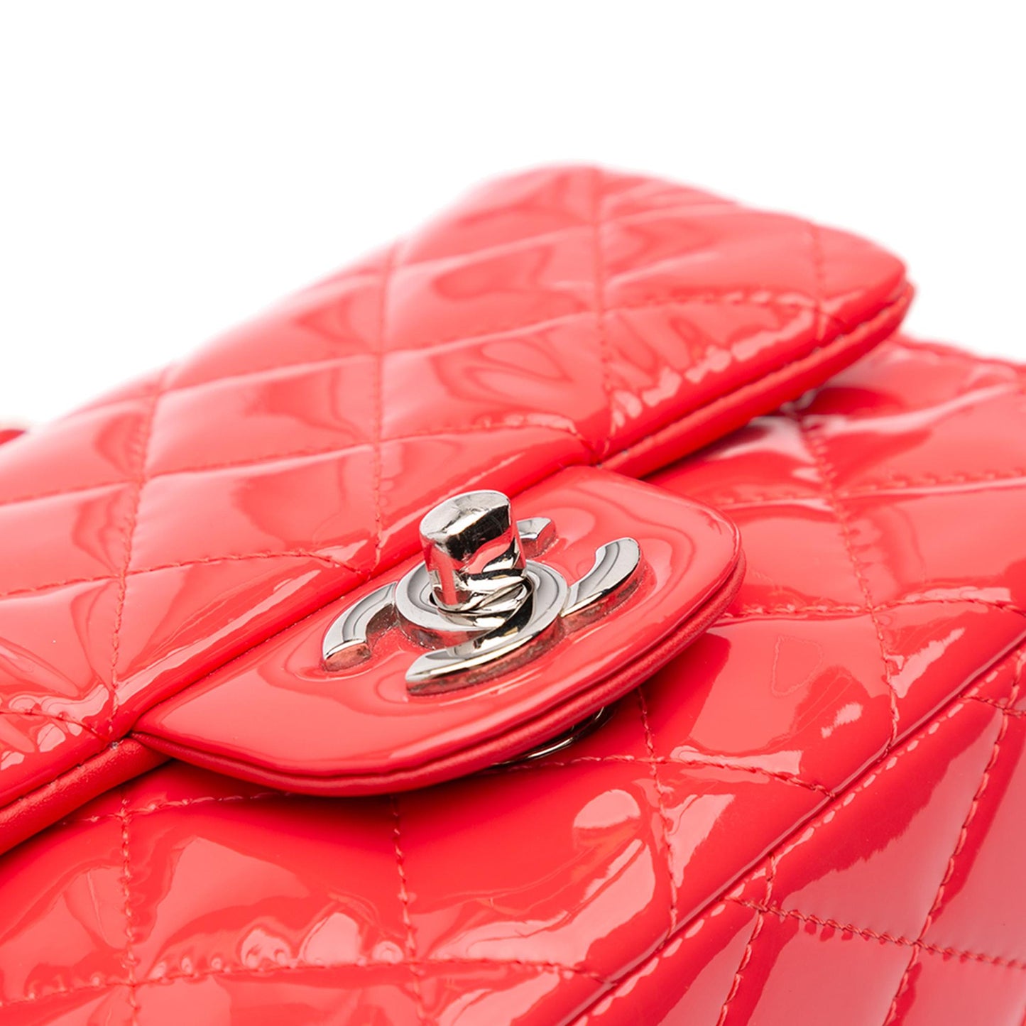 Chanel Mini Square Classic Patent Single Flap