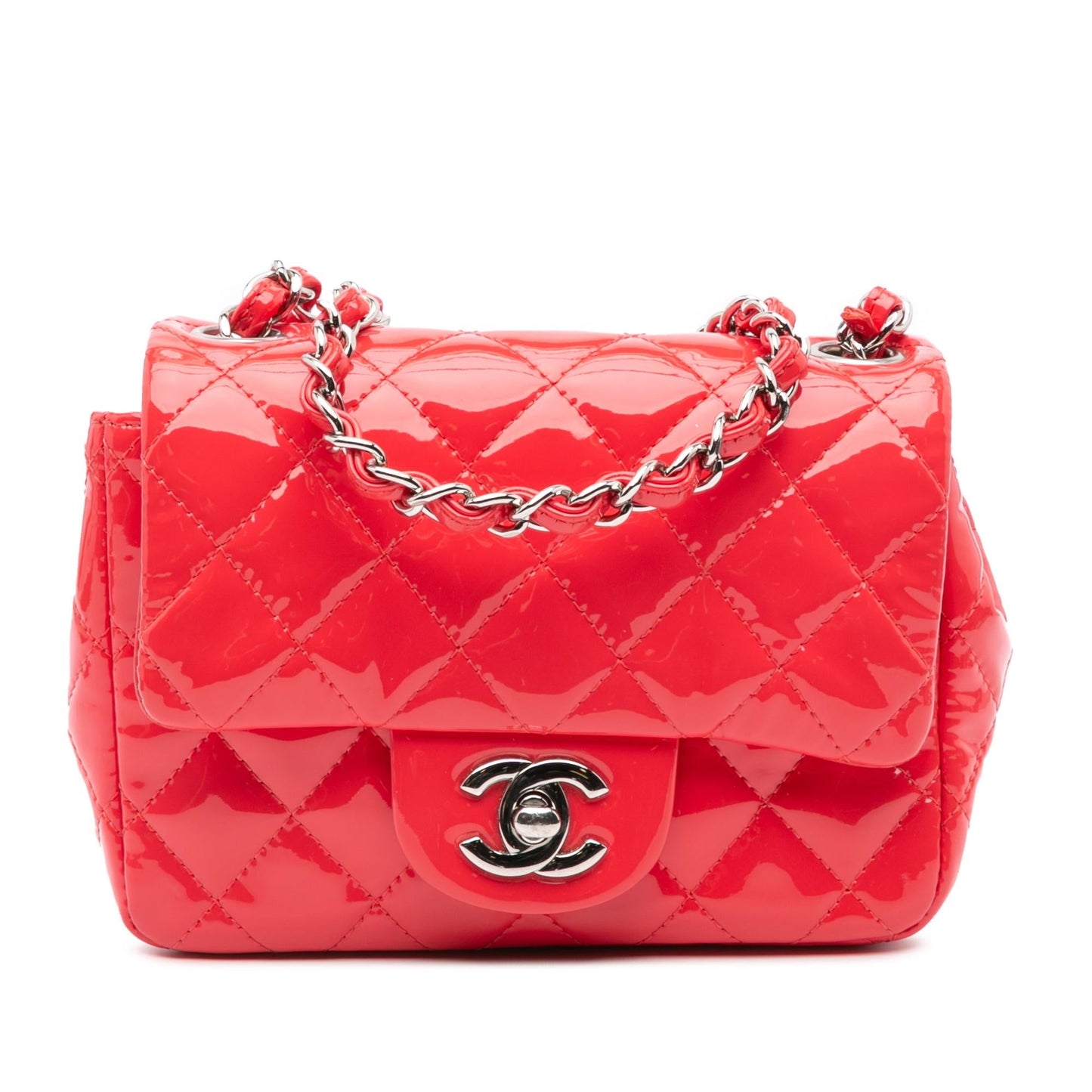 Chanel Mini Square Classic Patent Single Flap