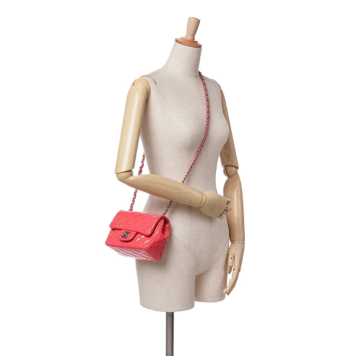 Chanel Mini Square Classic Patent Single Flap