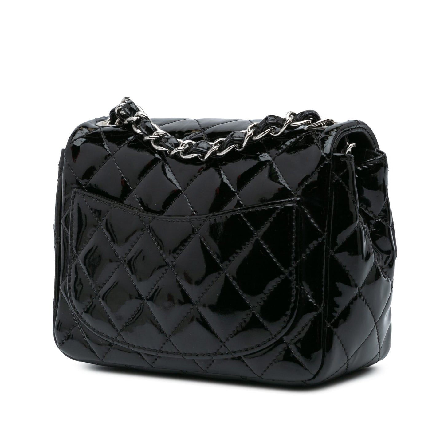 Chanel Mini Square Classic Patent Single Flap