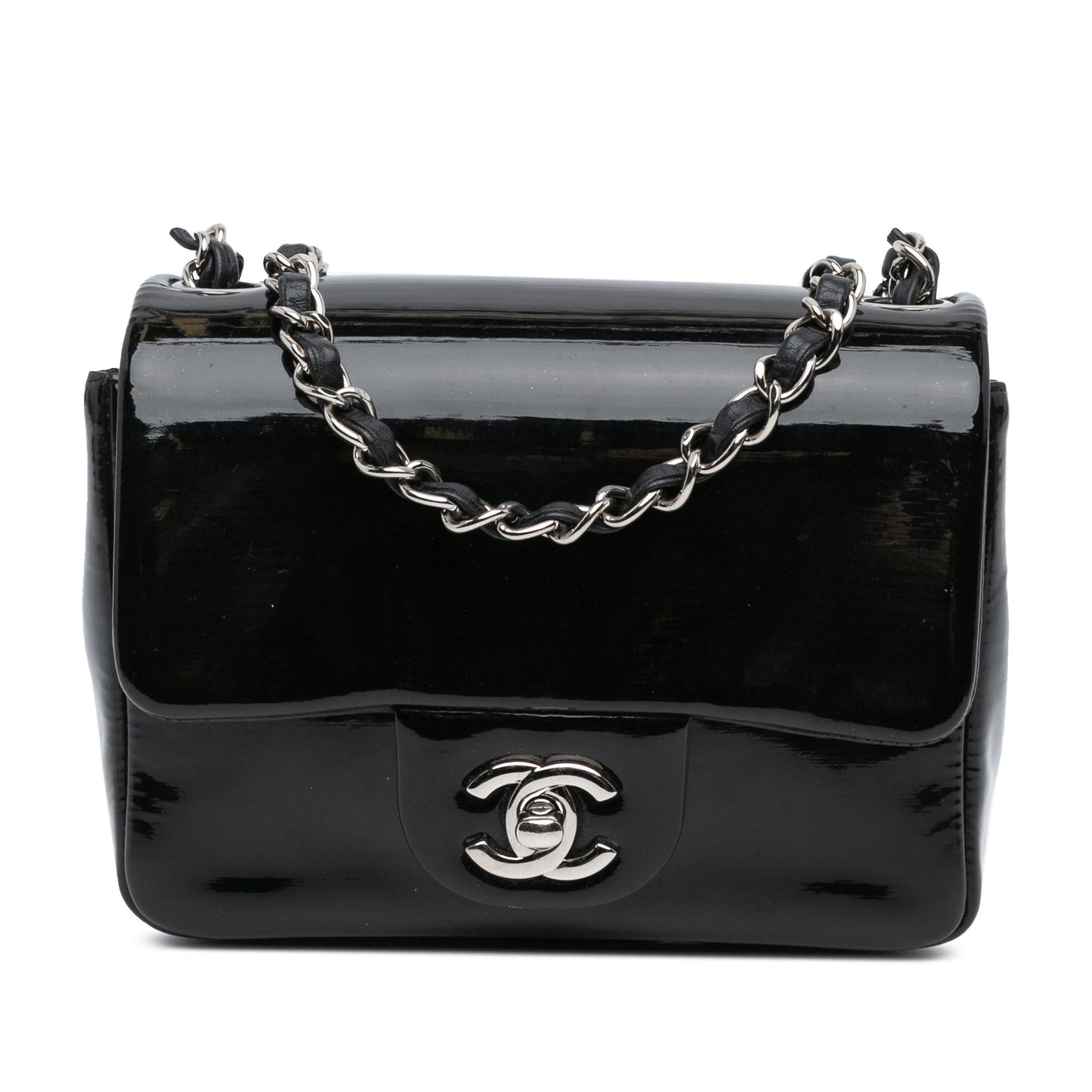 Chanel Mini Square Patent Single Flap