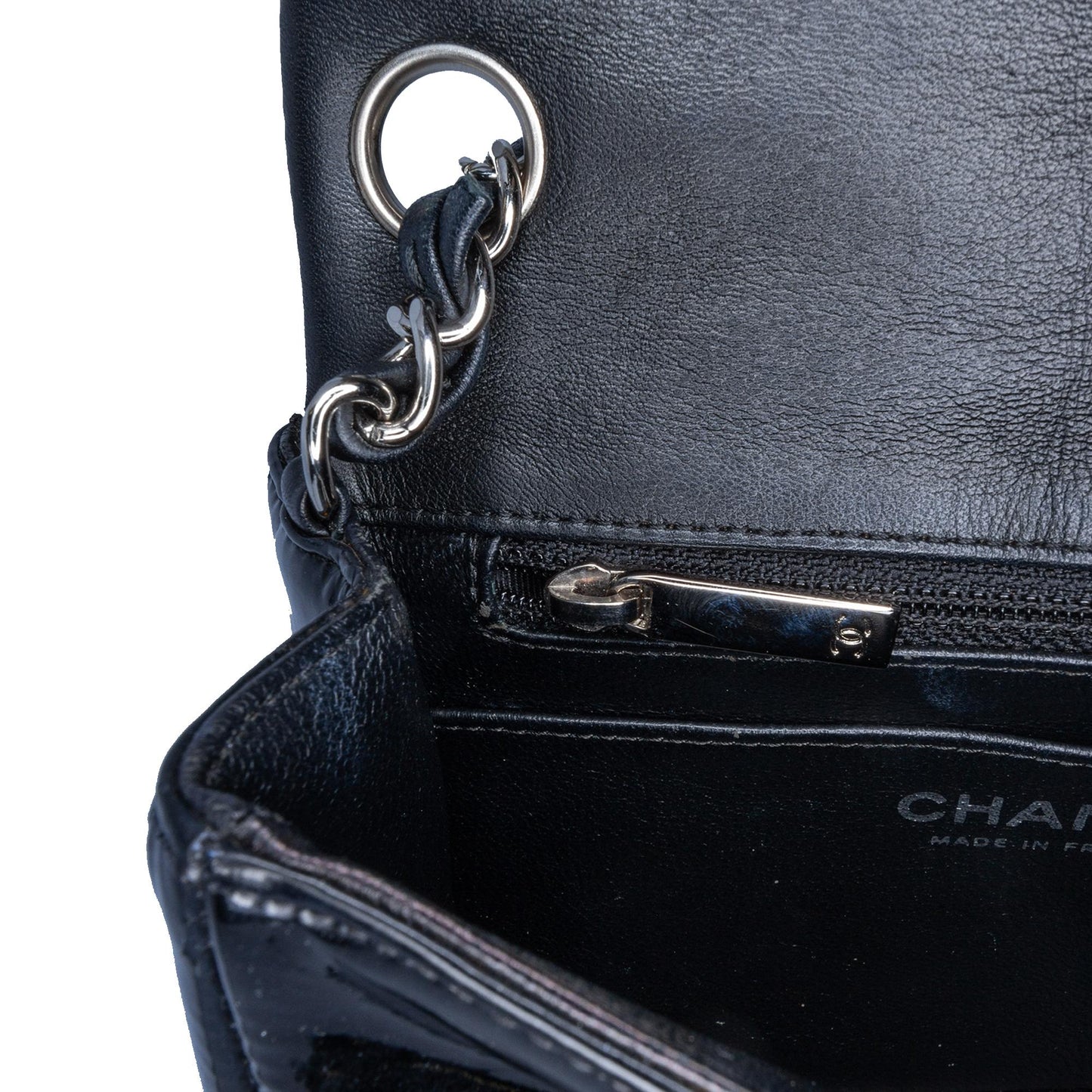 Chanel Mini Square Patent Single Flap