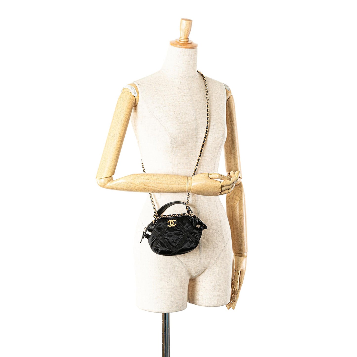 Chanel Nylon Grosgrain Lifestyle Clutch with Chain