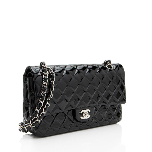 Chanel Patent Leather Classic Medium Double Flap Bag