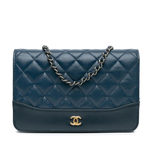 Chanel Quilted Aged Calfskin Gabrielle Wallet On Chain