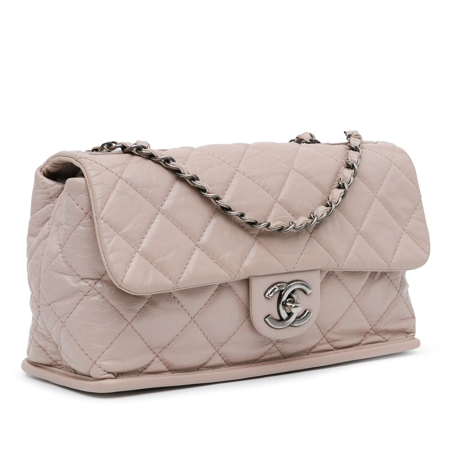 Chanel Quilted Aged Calfskin Single Flap (SHG-vBvXcU)