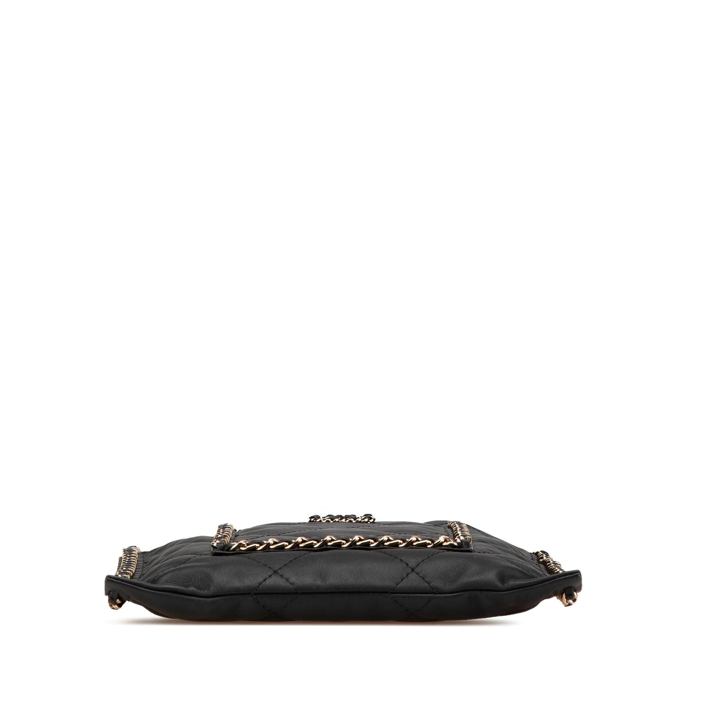Chanel Quilted Calfskin Chain Flat Shoulder Bag