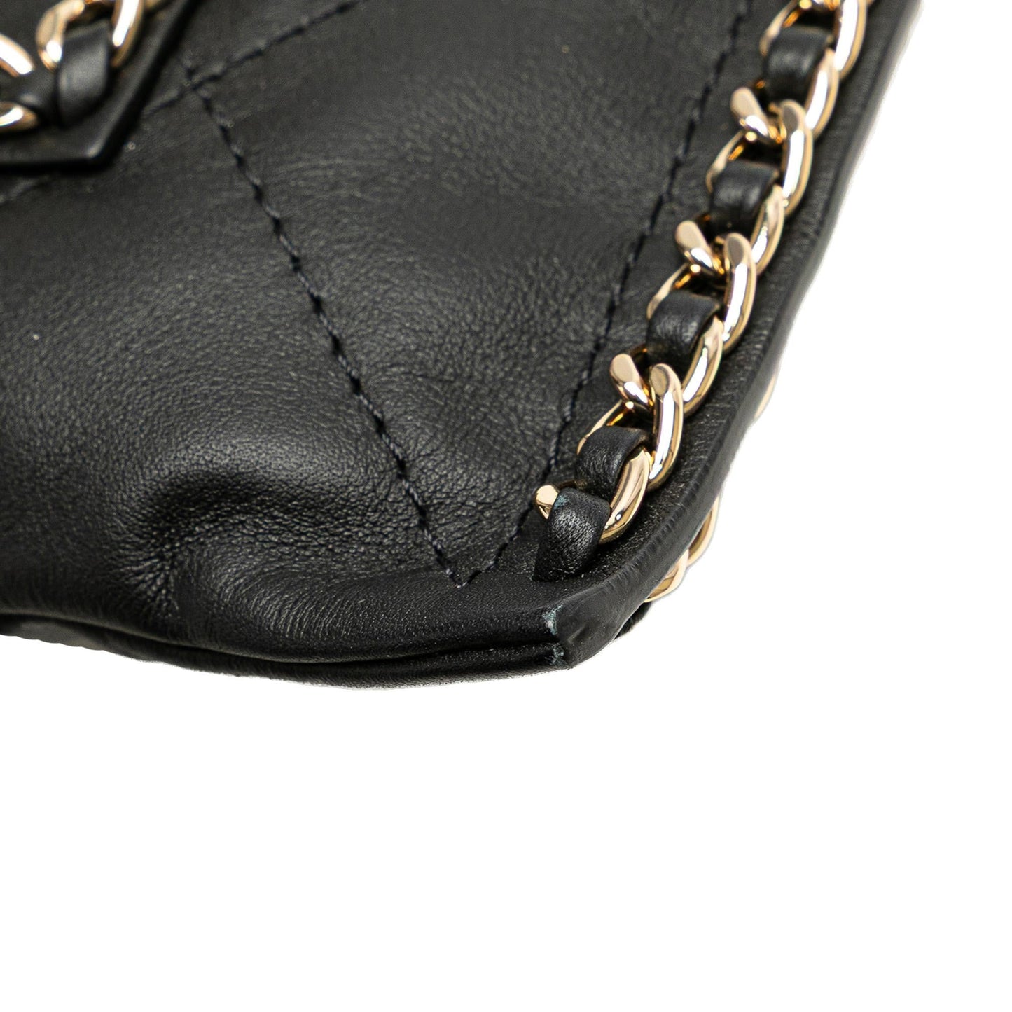 Chanel Quilted Calfskin Chain Flat Shoulder Bag