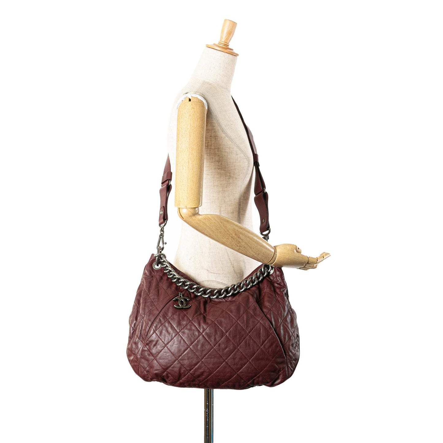 Chanel Quilted Calfskin Coco Pleats Hobo