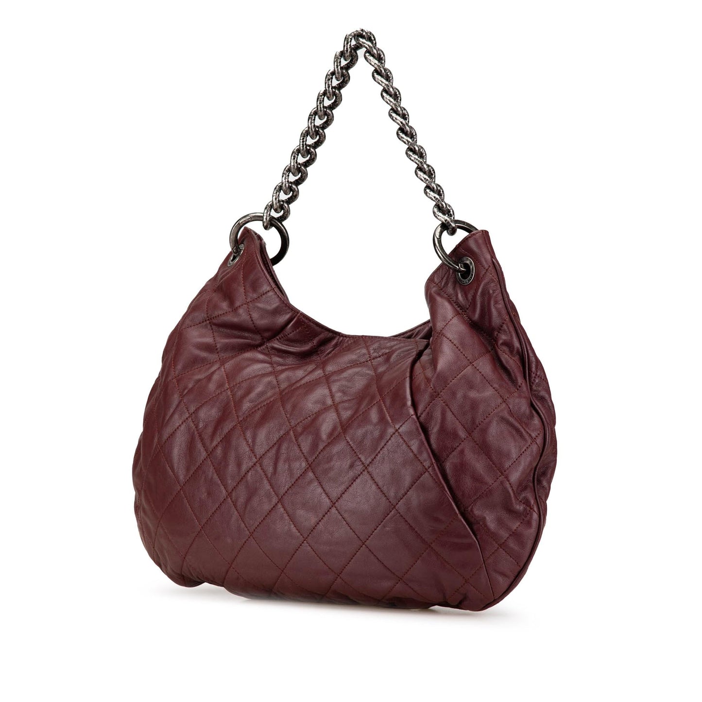Chanel Quilted Calfskin Coco Pleats Hobo