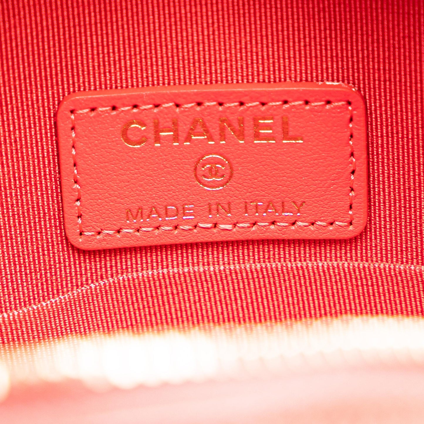 Chanel Quilted Caviar Round Clutch With Chain