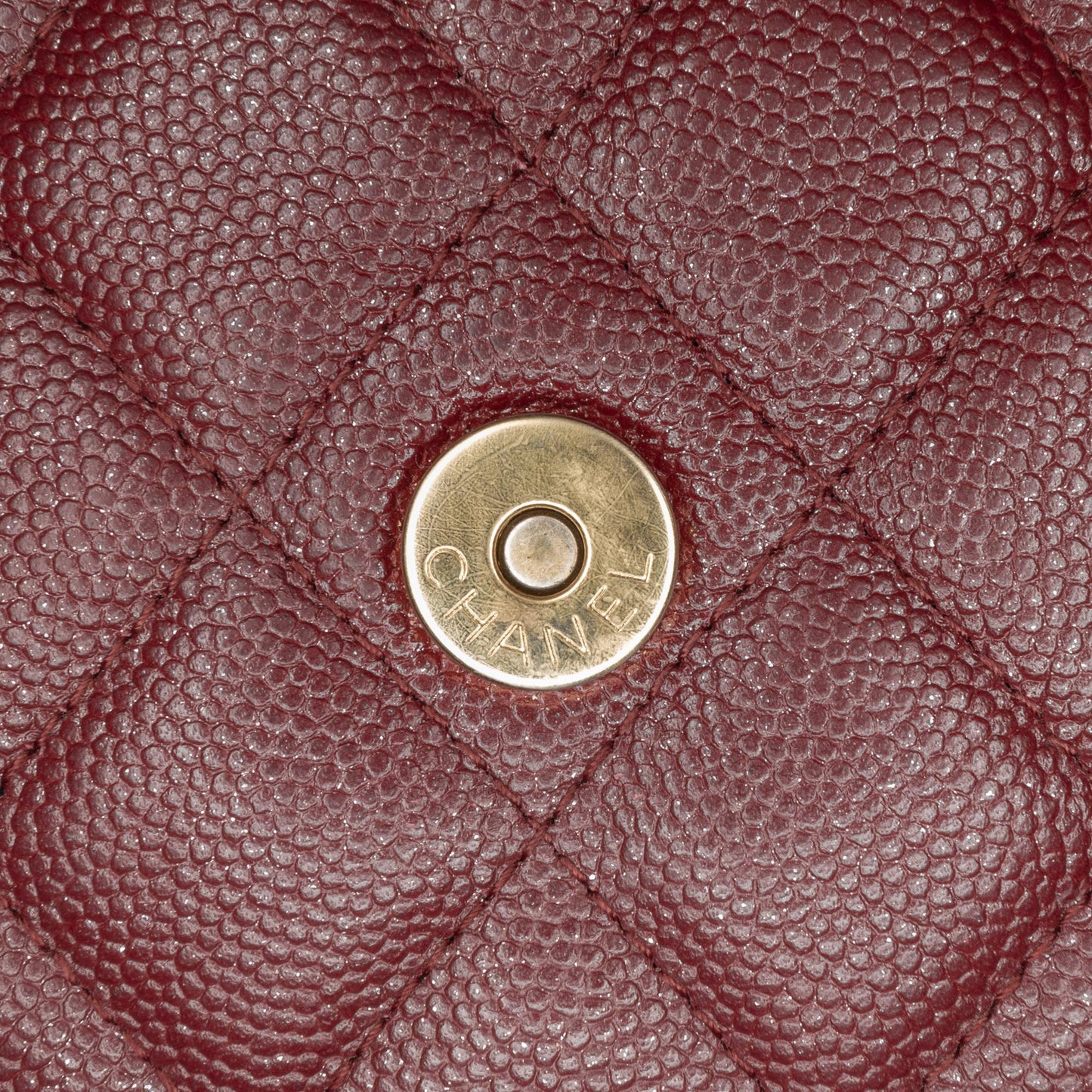 Chanel Quilted Caviar Square Wallet on Chain