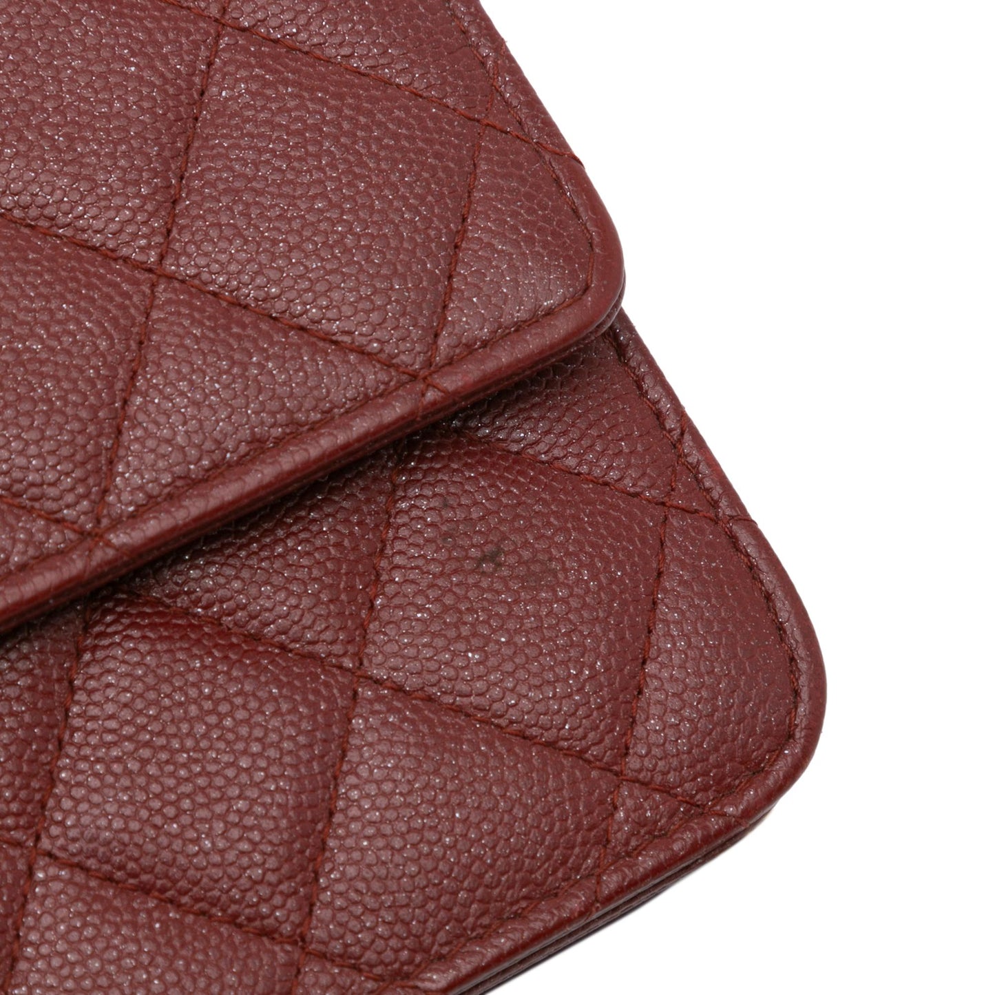 Chanel Quilted Caviar Square Wallet on Chain