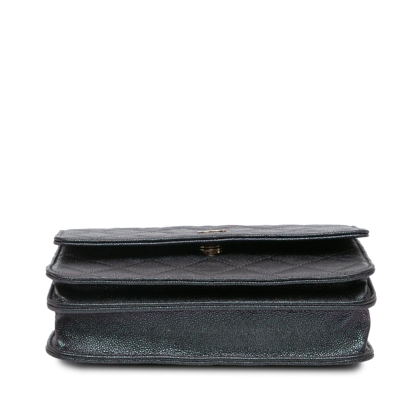 Chanel Quilted Caviar Square Wallet on Chain