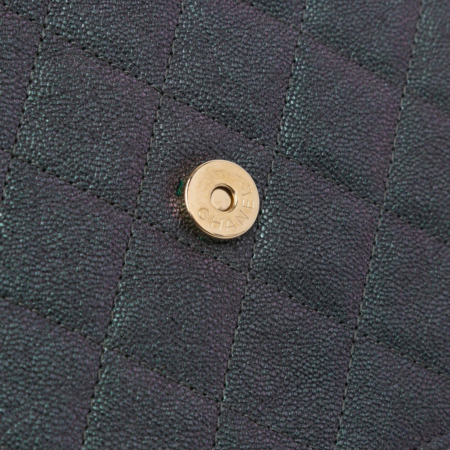 Chanel Quilted Caviar Square Wallet on Chain