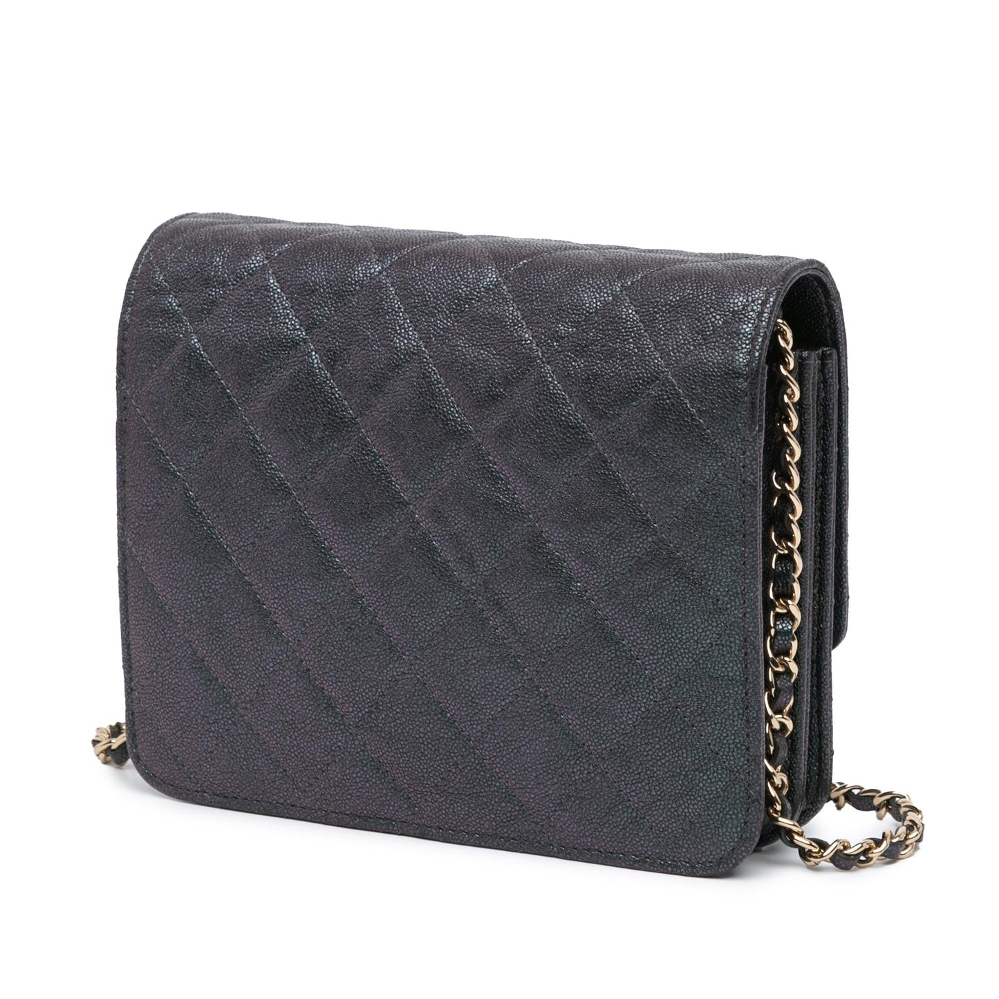 Chanel Quilted Caviar Square Wallet on Chain