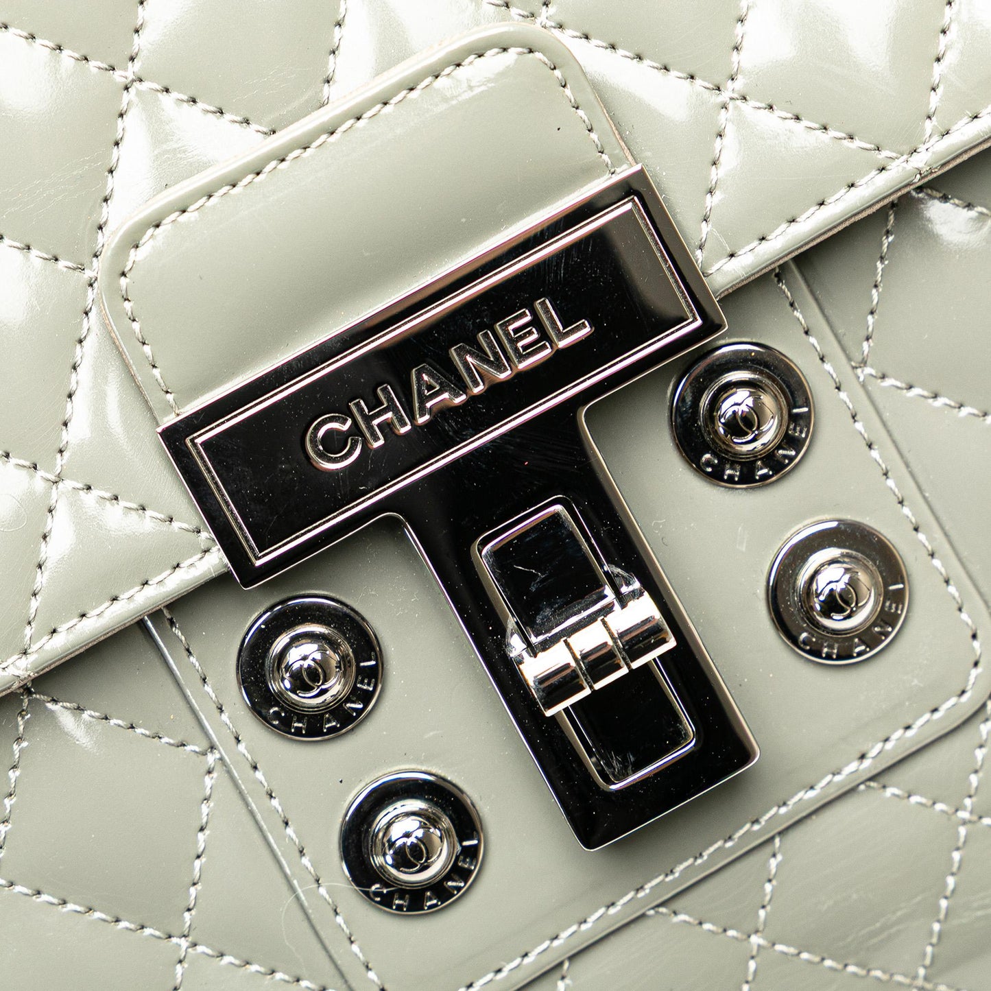 Chanel Quilted Glazed Calfskin Mademoiselle Lock Kelly Flap