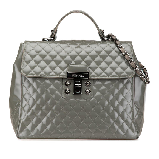 Chanel Quilted Glazed Calfskin Mademoiselle Lock Kelly Flap