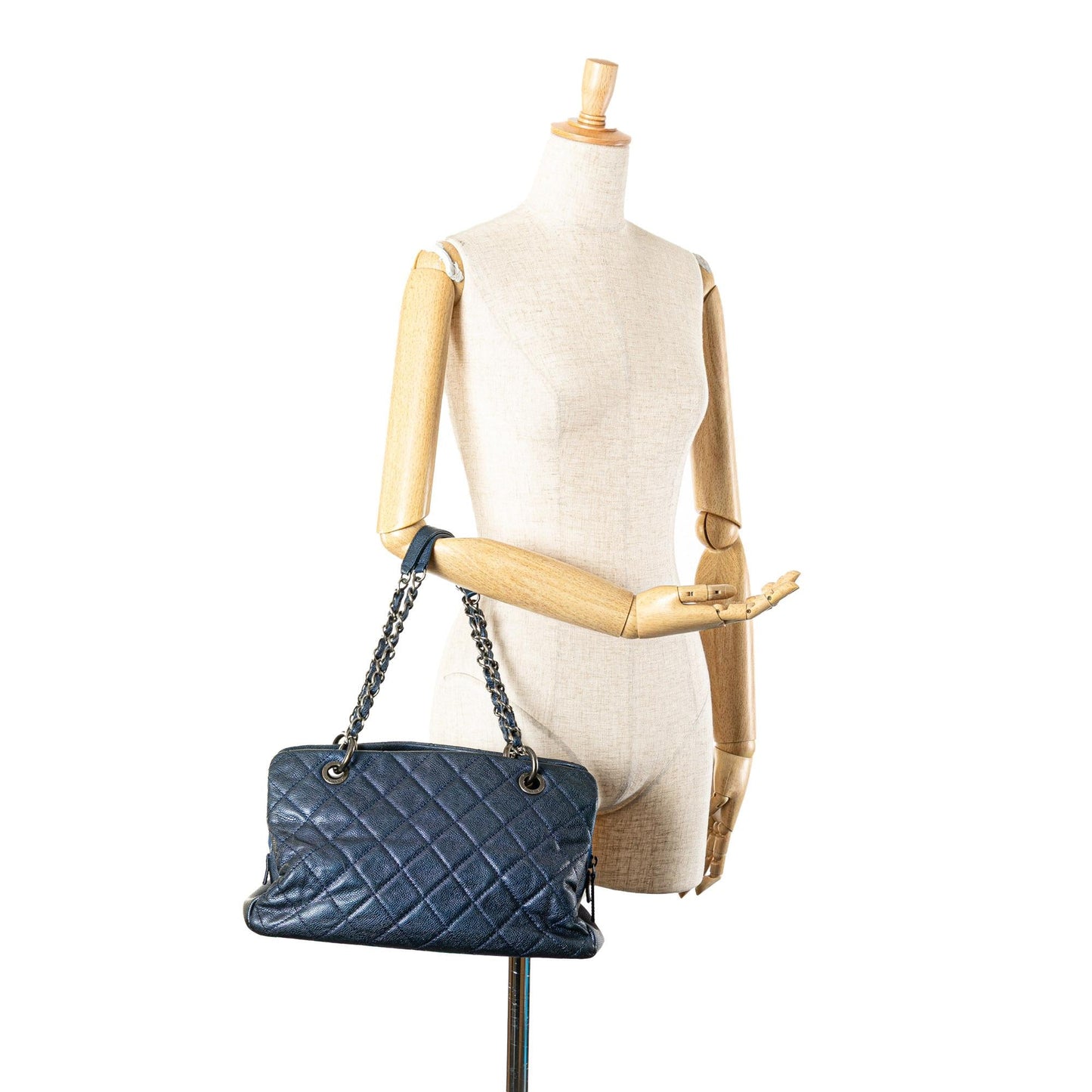 Chanel Quilted Iridescent Caviar Chic Shopping Tote