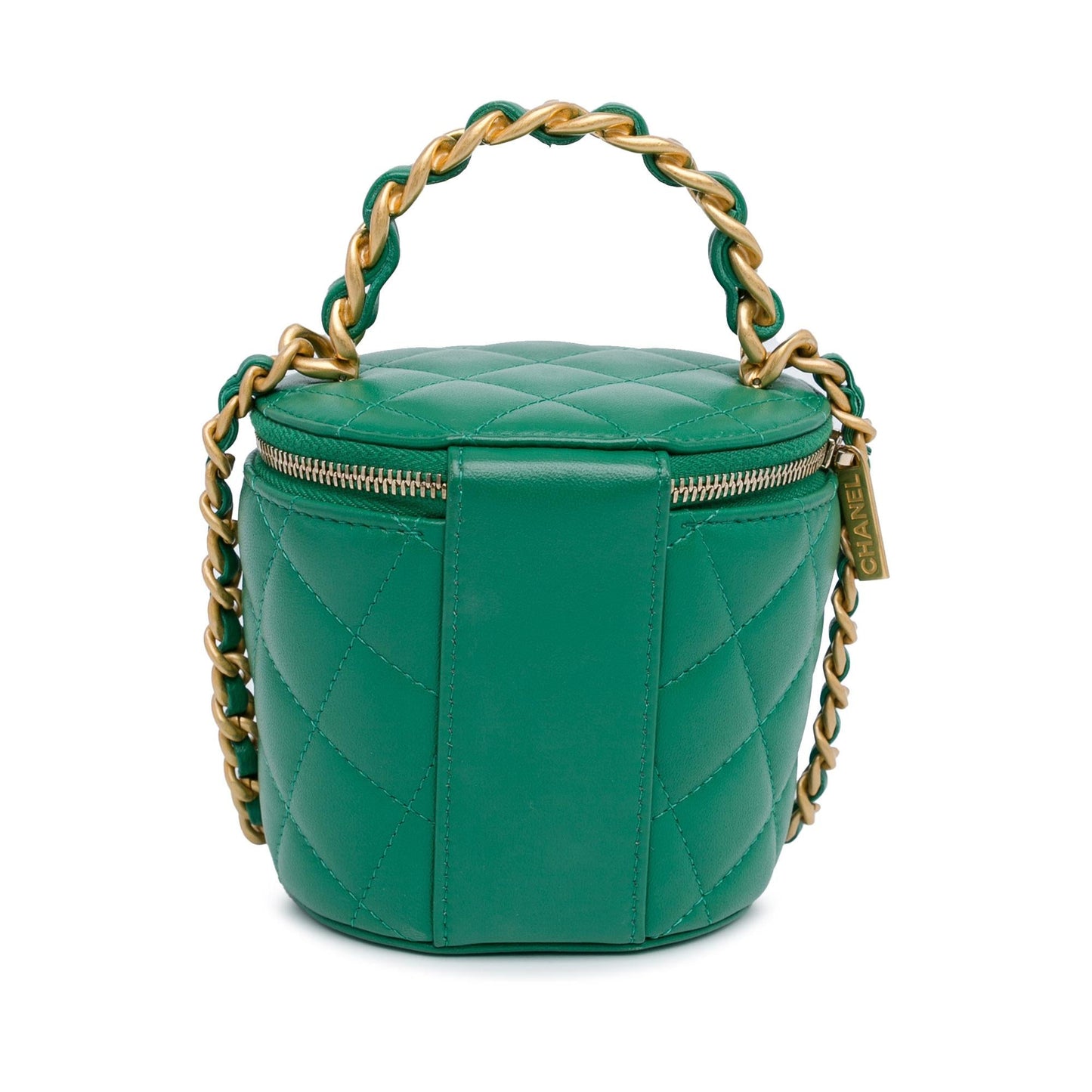 Chanel Quilted Lambskin Afternoon Tea Vanity Case with Chain