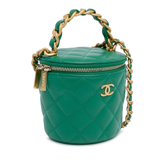 Chanel Quilted Lambskin Afternoon Tea Vanity Case with Chain