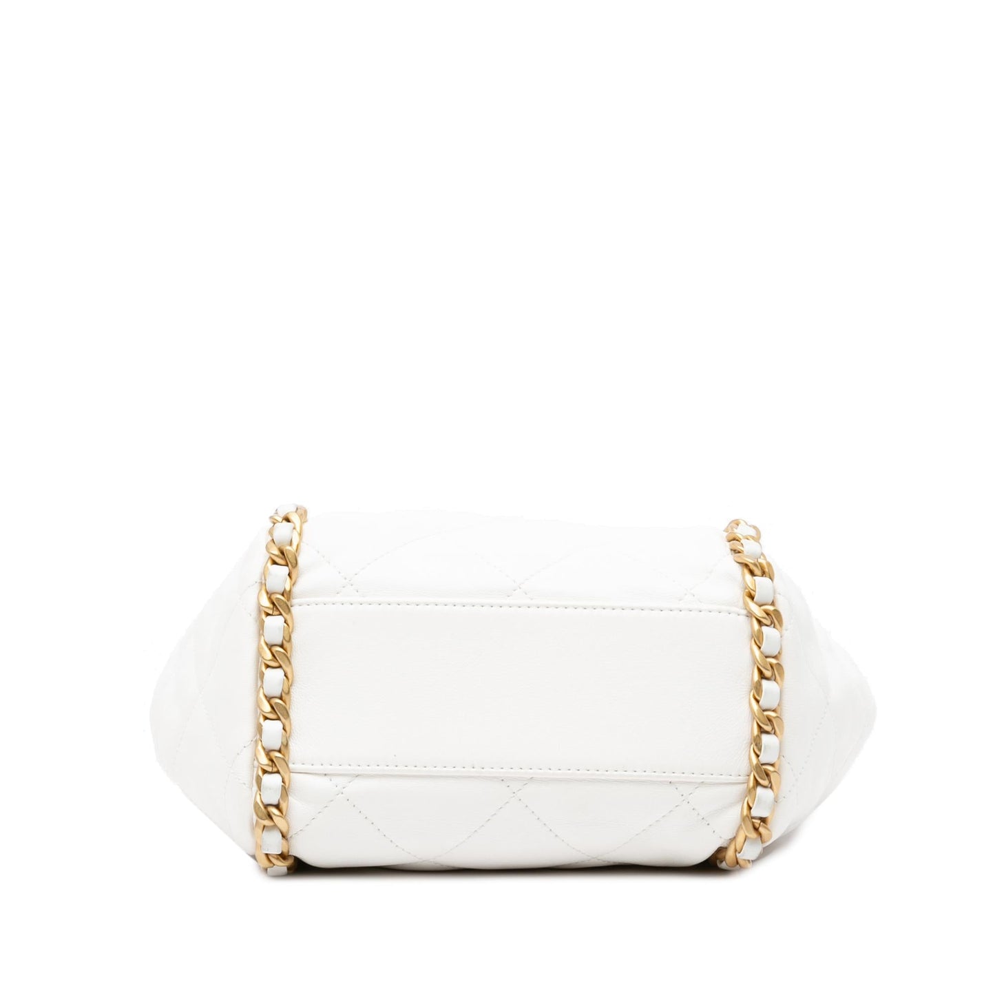Chanel Quilted Lambskin Chain Around Bucket Bag