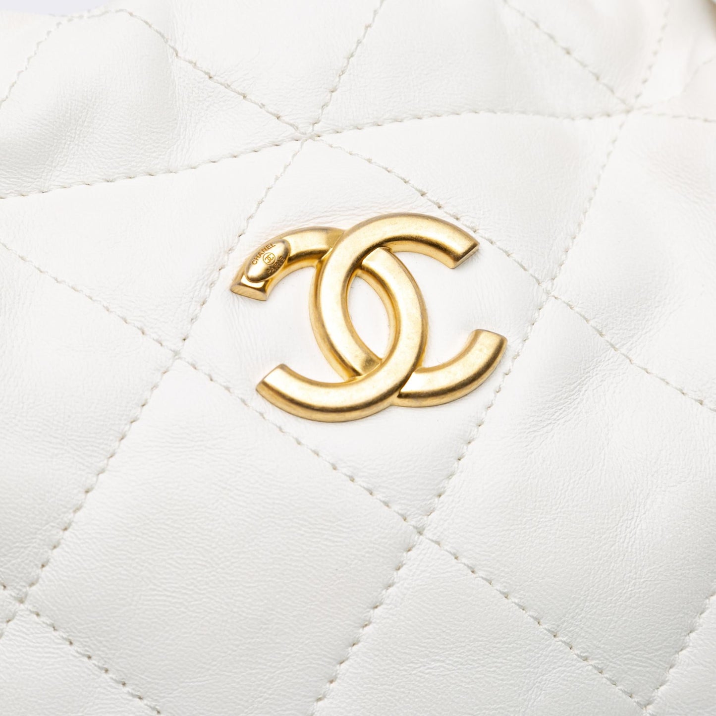 Chanel Quilted Lambskin Chain Around Bucket Bag