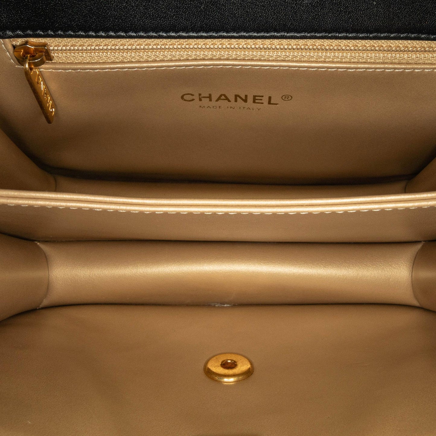 Chanel Quilted Lambskin Octagonal Buckle Crossbody