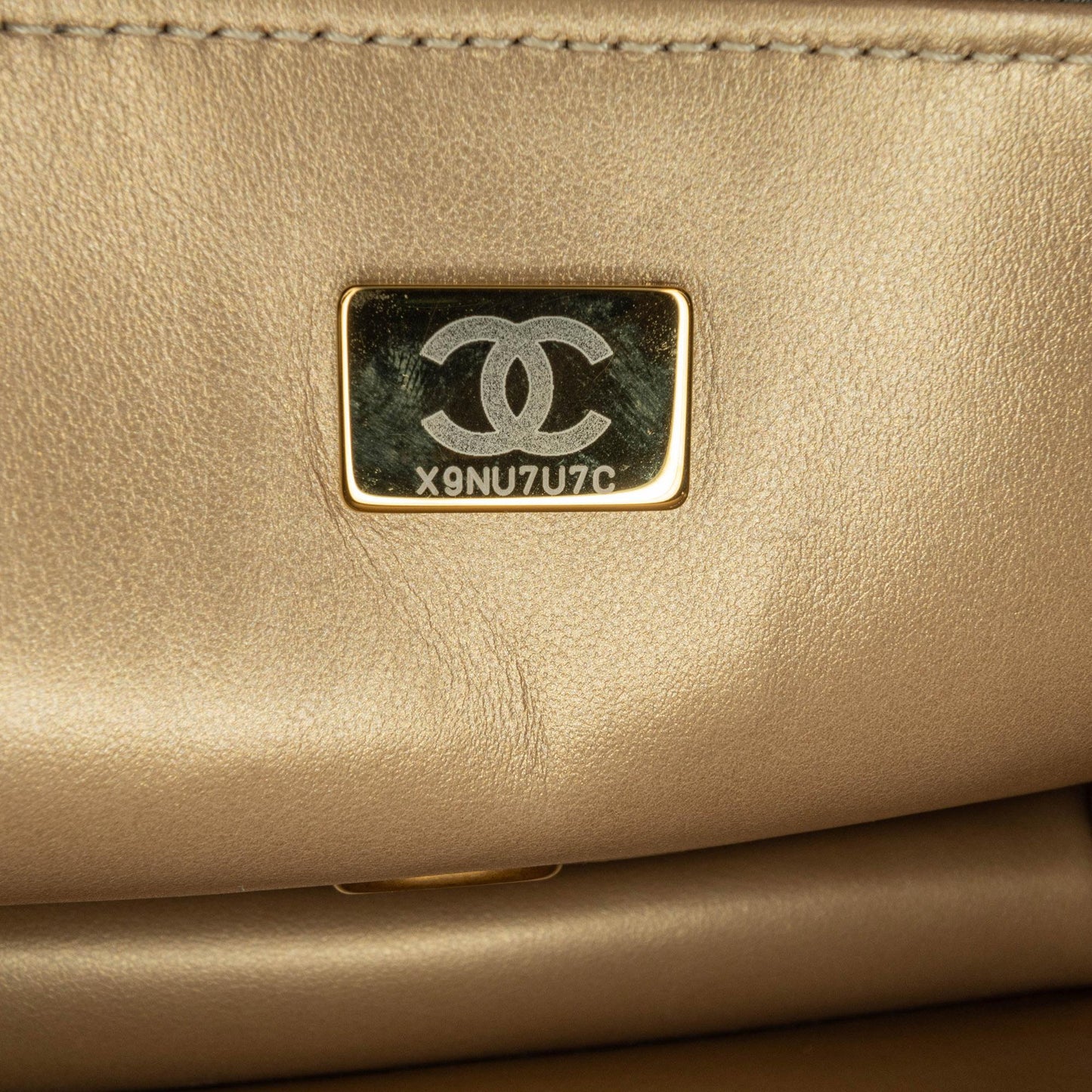 Chanel Quilted Lambskin Octagonal Buckle Crossbody