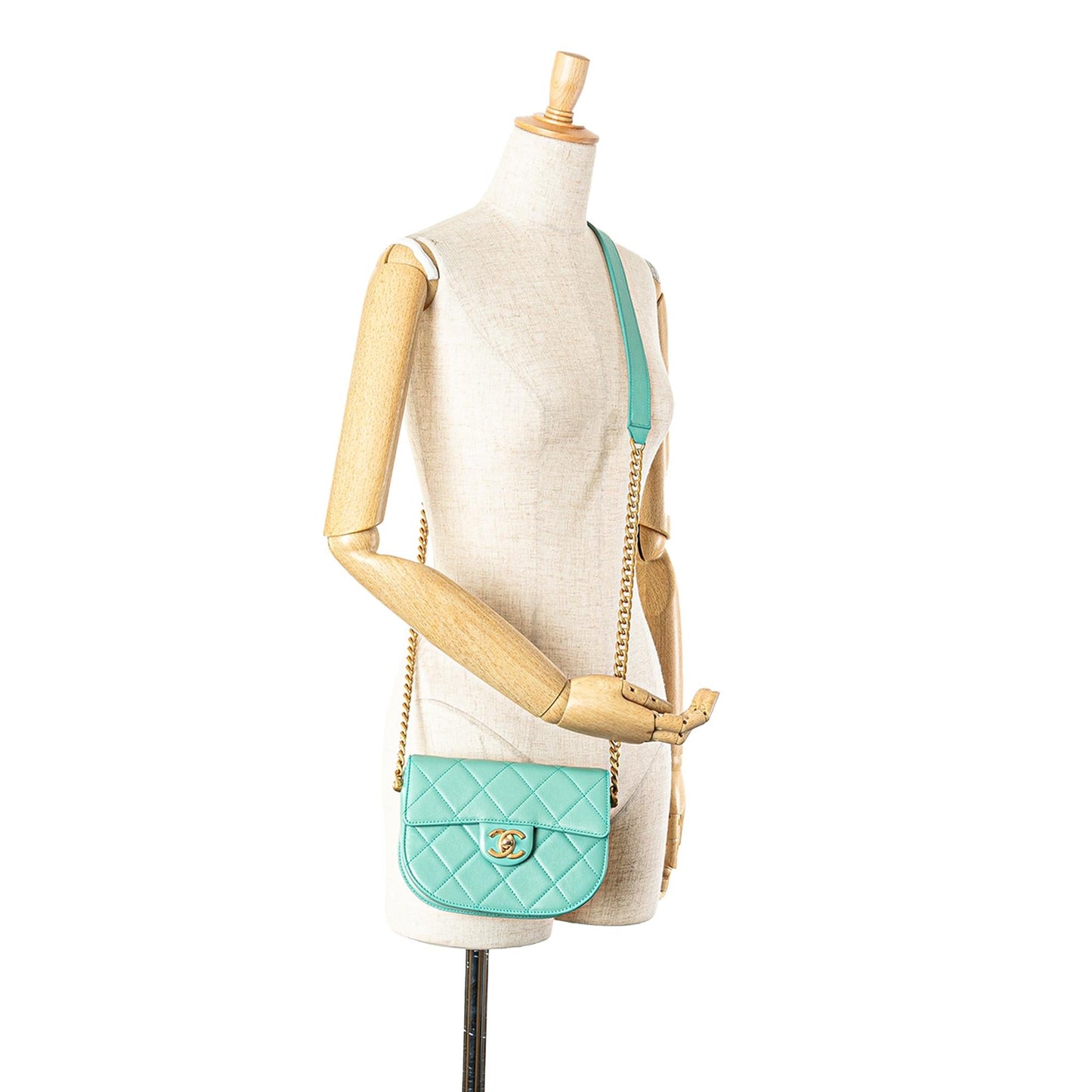 Chanel Quilted Lambskin Round Moon Messenger Flap