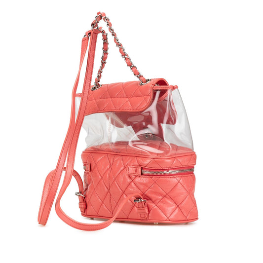 Chanel Quilted Lambskin and PVC Aquarium Backpack
