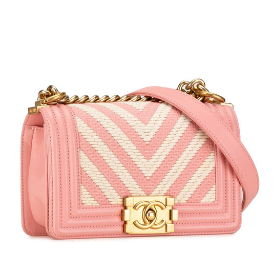 Chanel Small Braided Chevron Boy Flap