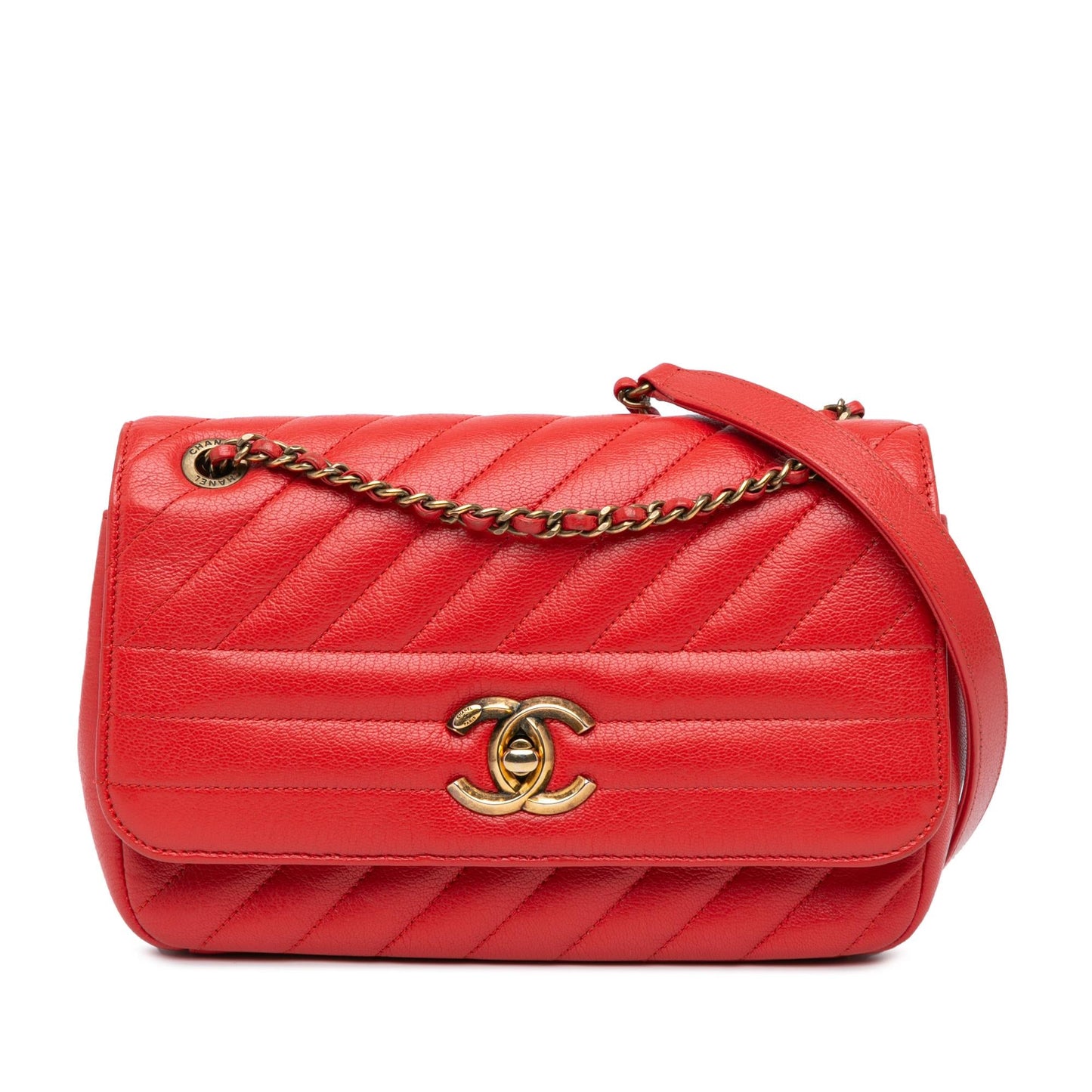 Chanel Small Diagonal Quilted Goatskin Flap