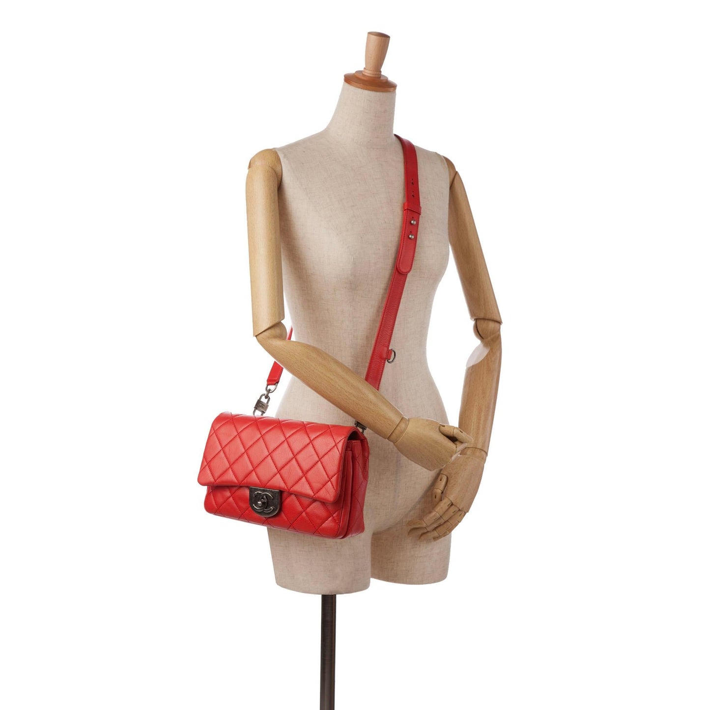 Chanel Small Goatskin Double Carry Waist Chain Flap